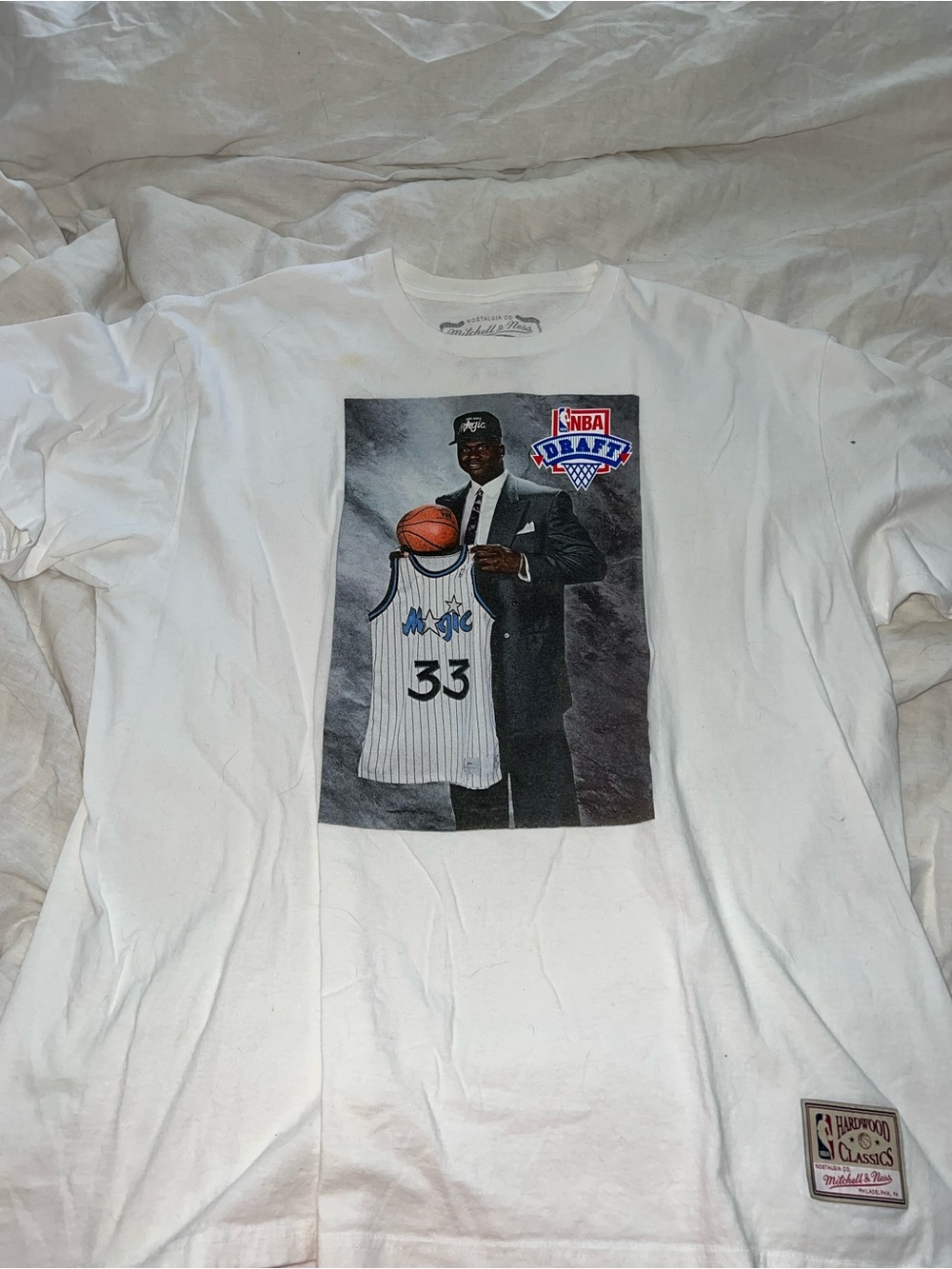 Mitchell & Ness White NBA Draft Graphic Tee